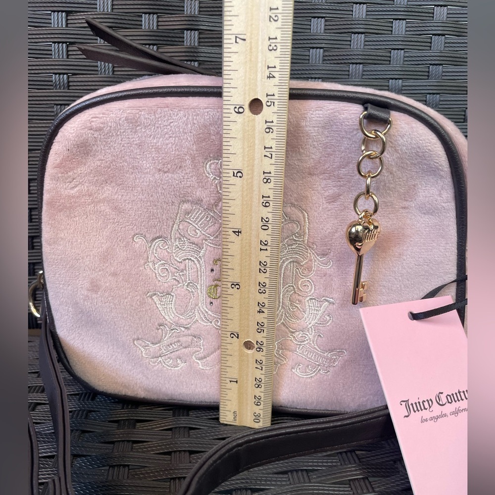 JUICY COUTURE BAG,Juicy Couture Pink Plush Crossbody Bag - Picture 14 of 16